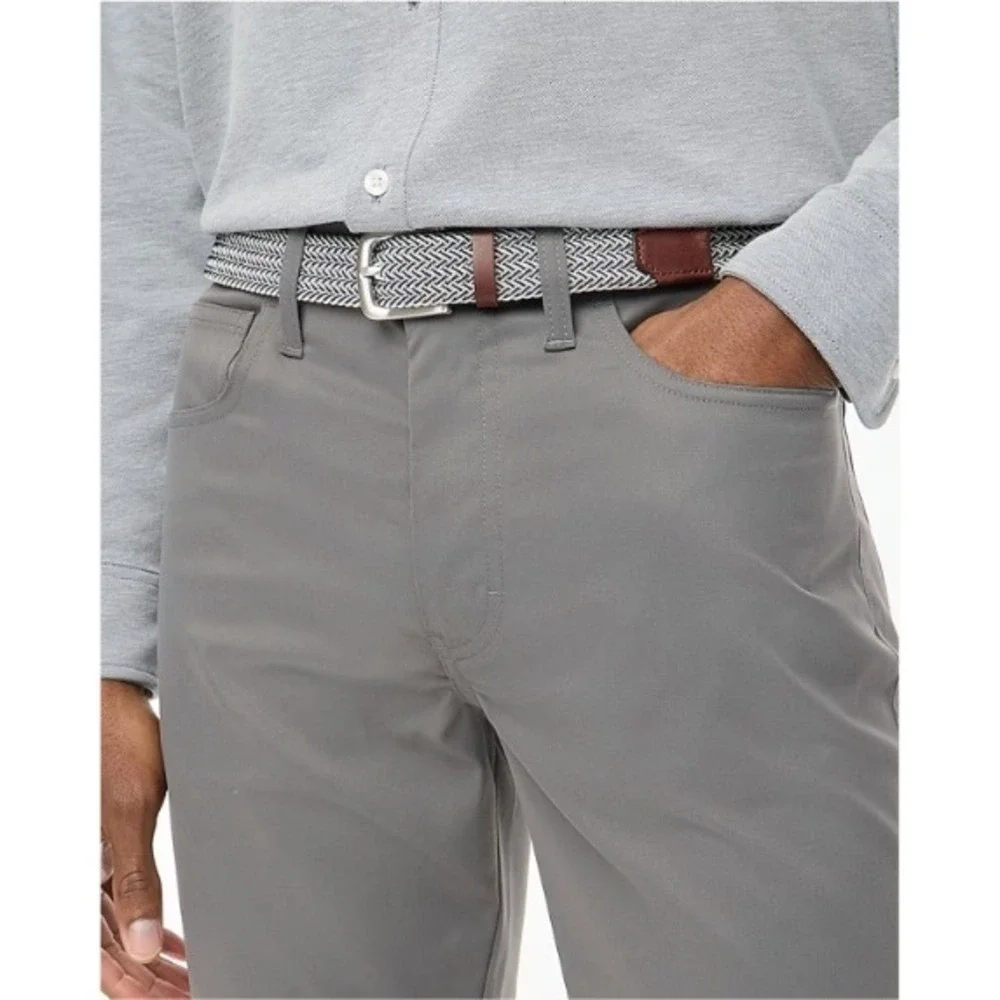 J. Crew Straight Fit Mens Pants 28x30 Gray Casual Chinos Trousers‎ NWT $98